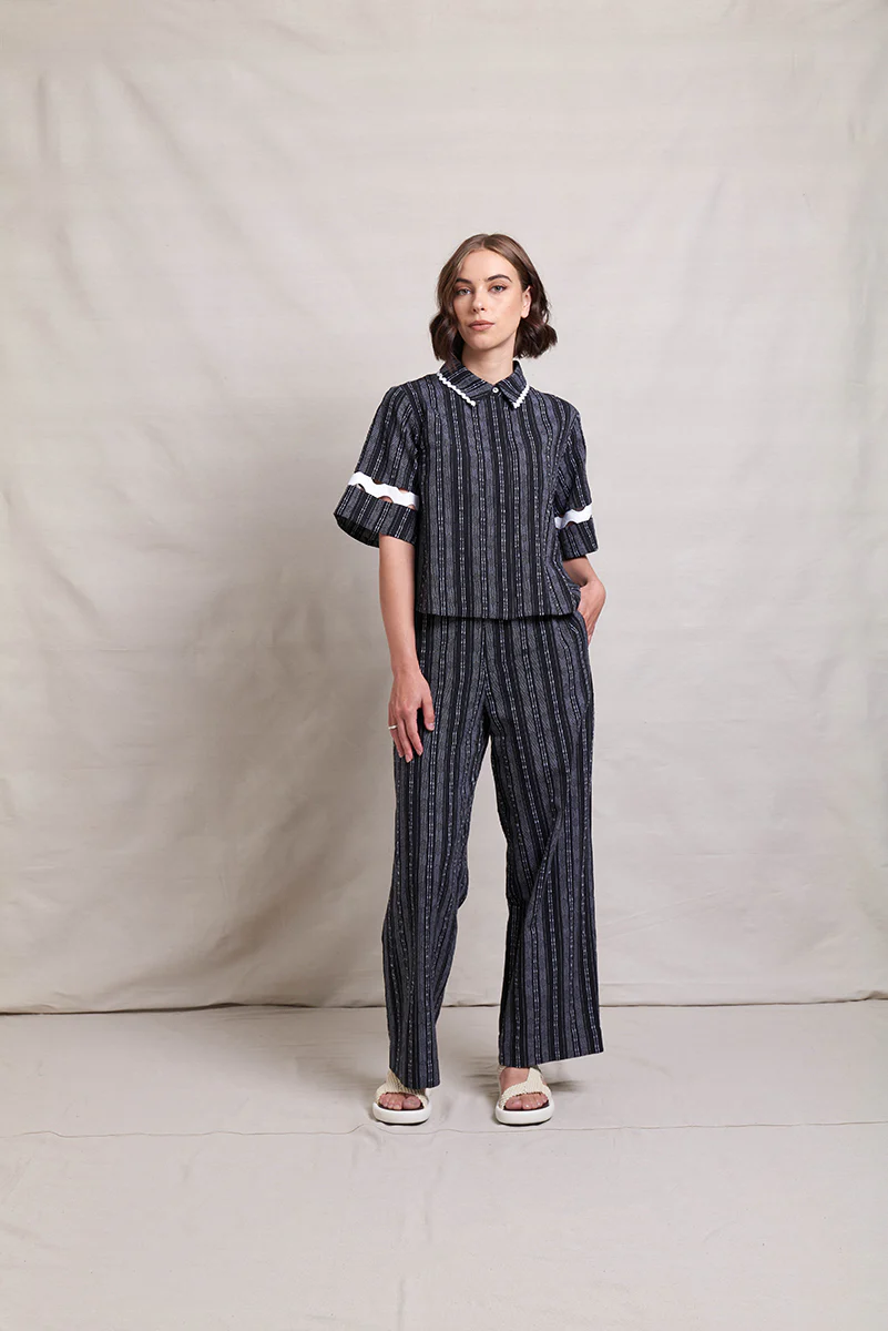 Neris Zig Zag Pant - Black Stripe