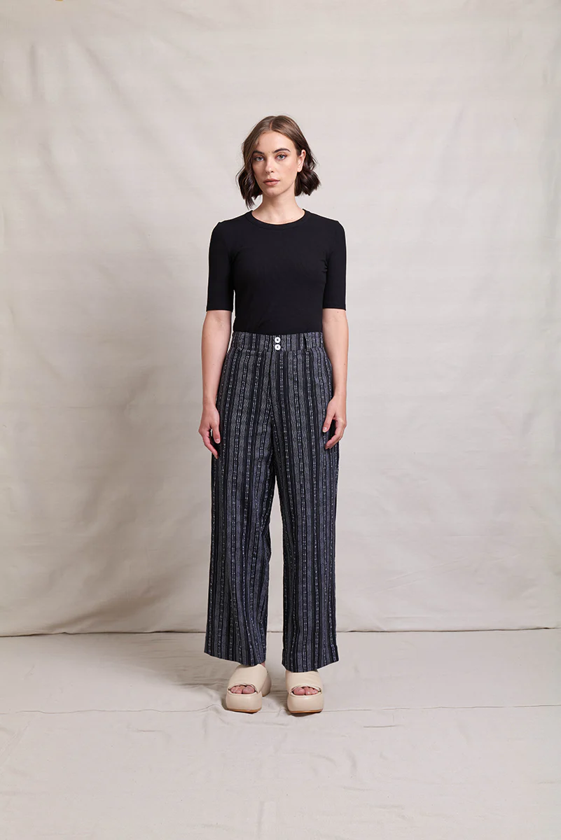 Neris Zig Zag Pant - Black Stripe