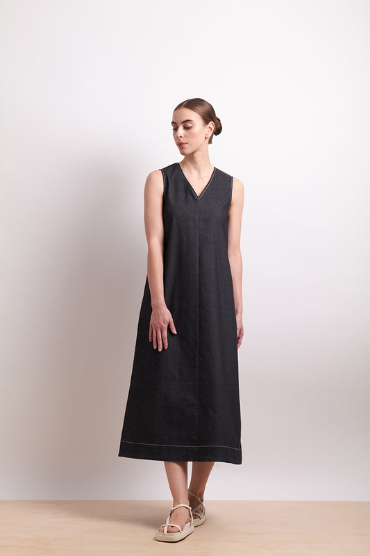 Neris Buckle Up Dress - Black