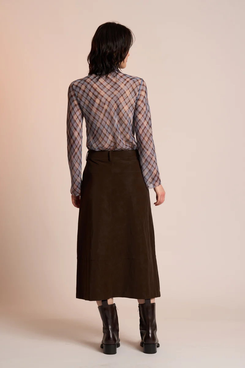 Neris Edgy Shirt - Truffle Check