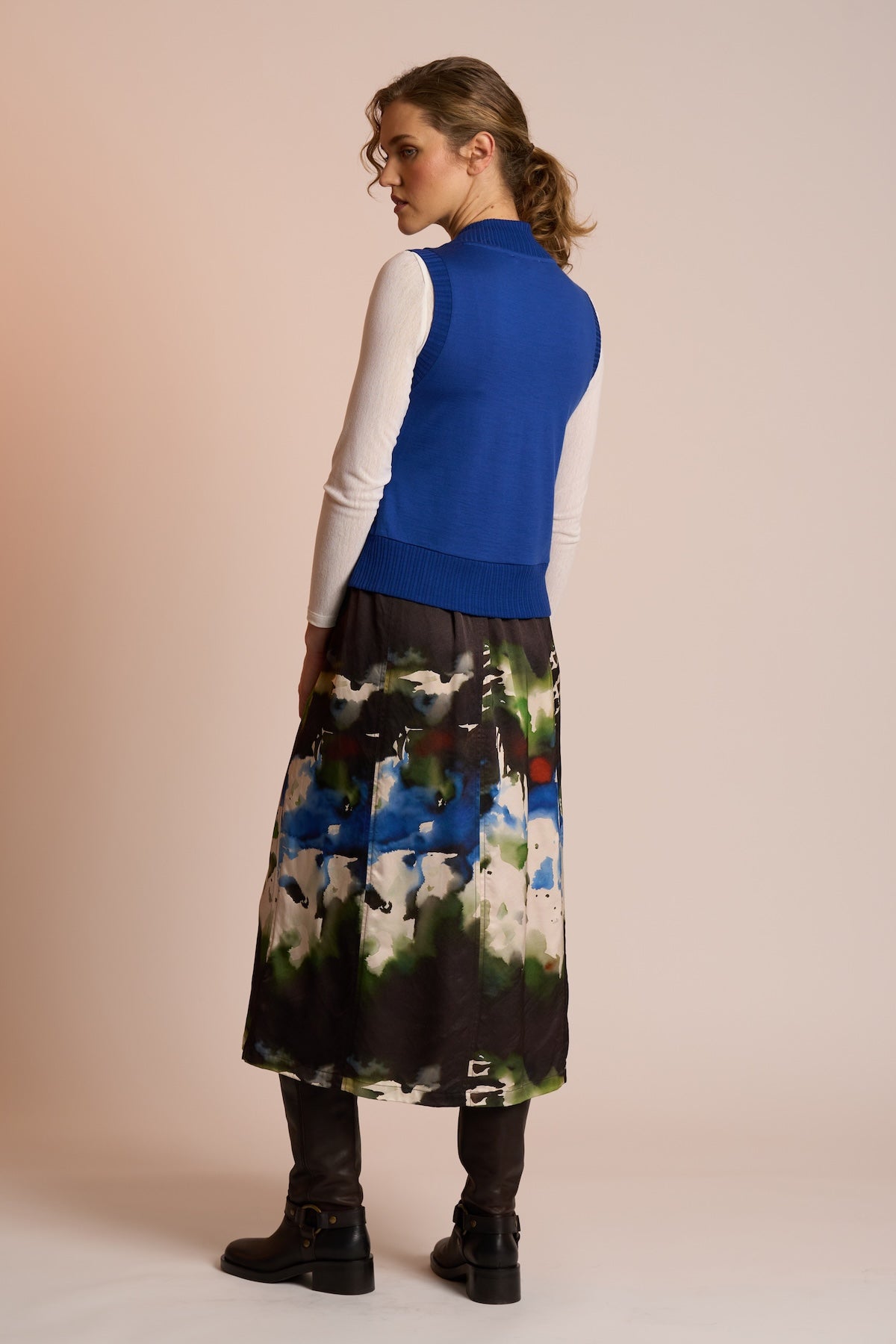 Neris Crop Vest - Lapis