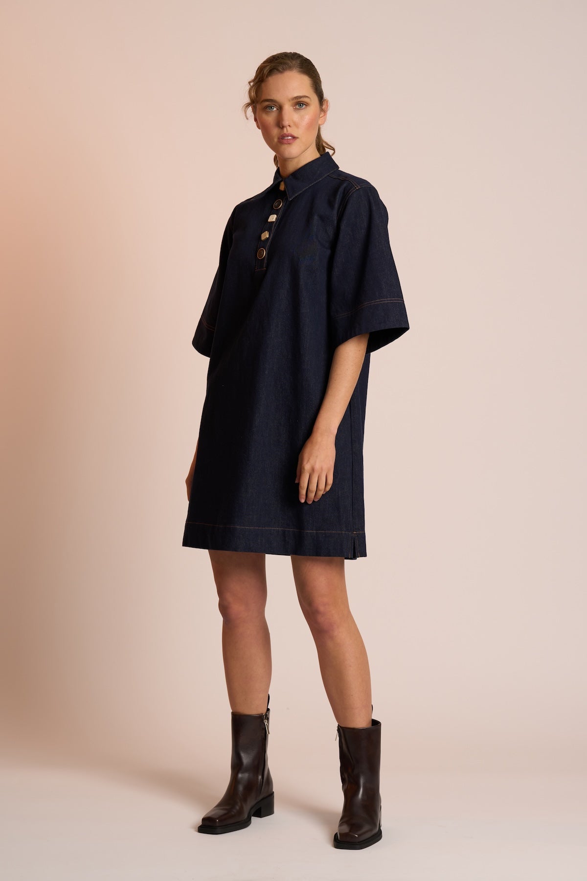 Neris Ora Dress - Indigo