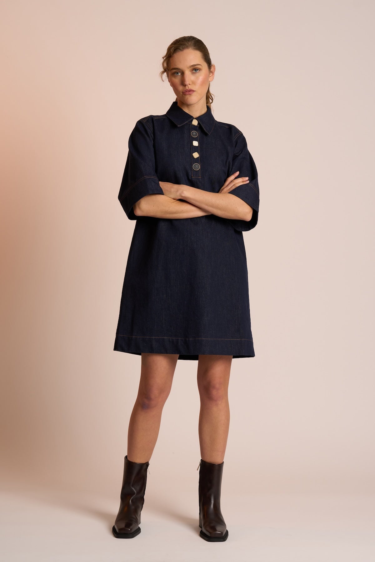 Neris Ora Dress - Indigo