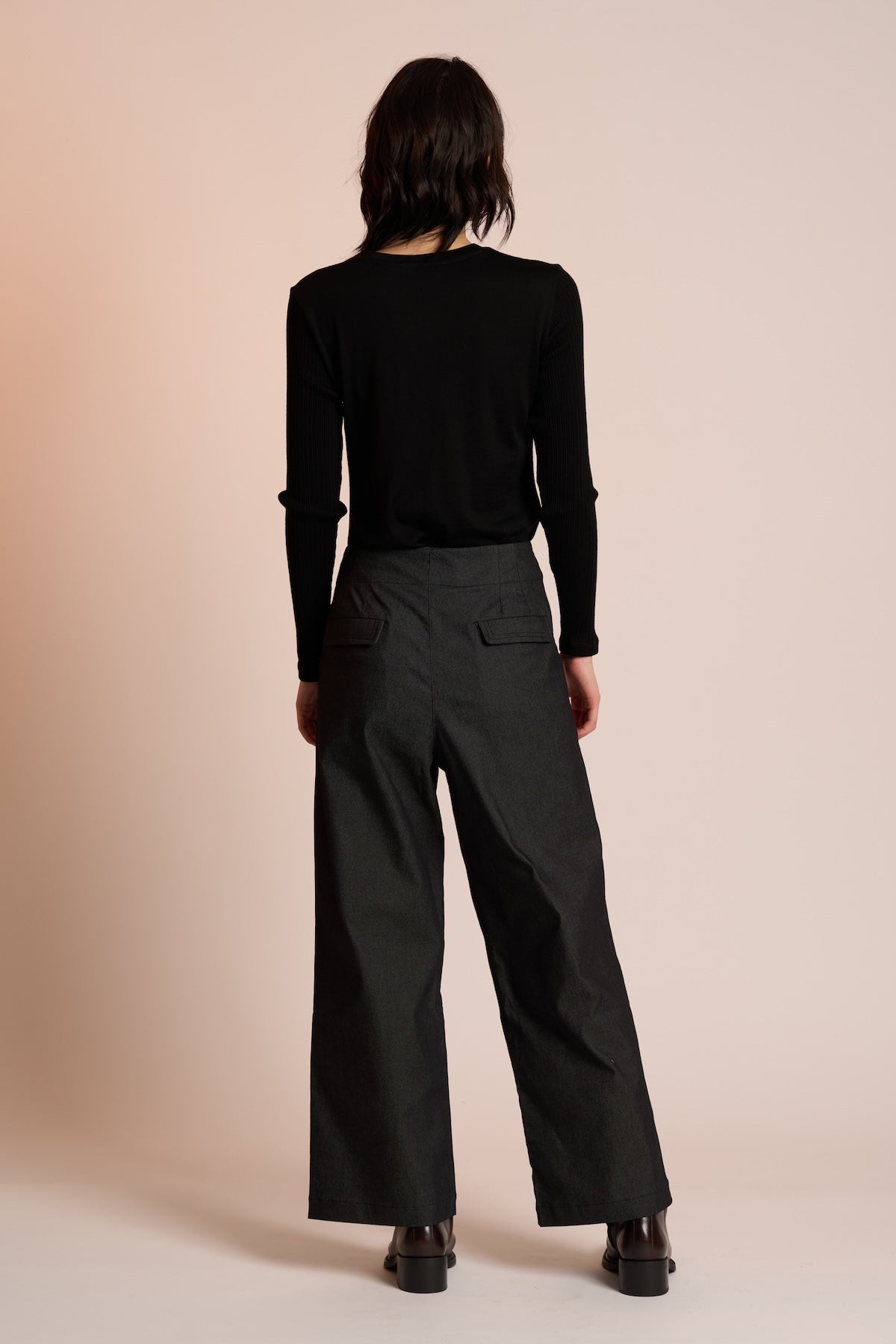 Neris Rouched Top - Black