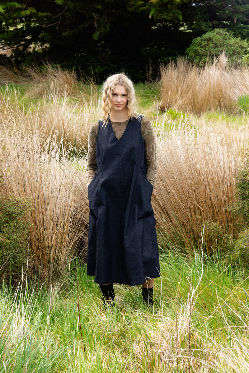 Neris Lennox Pinafore - Granite