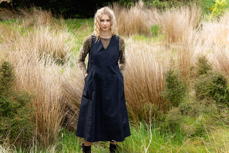 Neris Lennox Pinafore - Granite