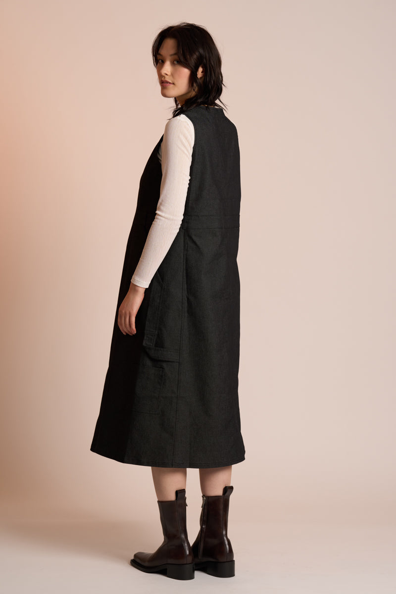 Neris Lennox Pinafore - Granite