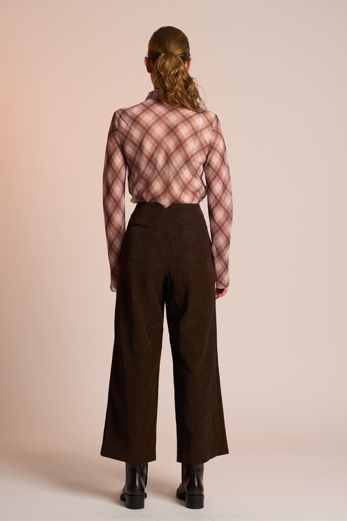 Neris Edgy Shirt - Raisin Check