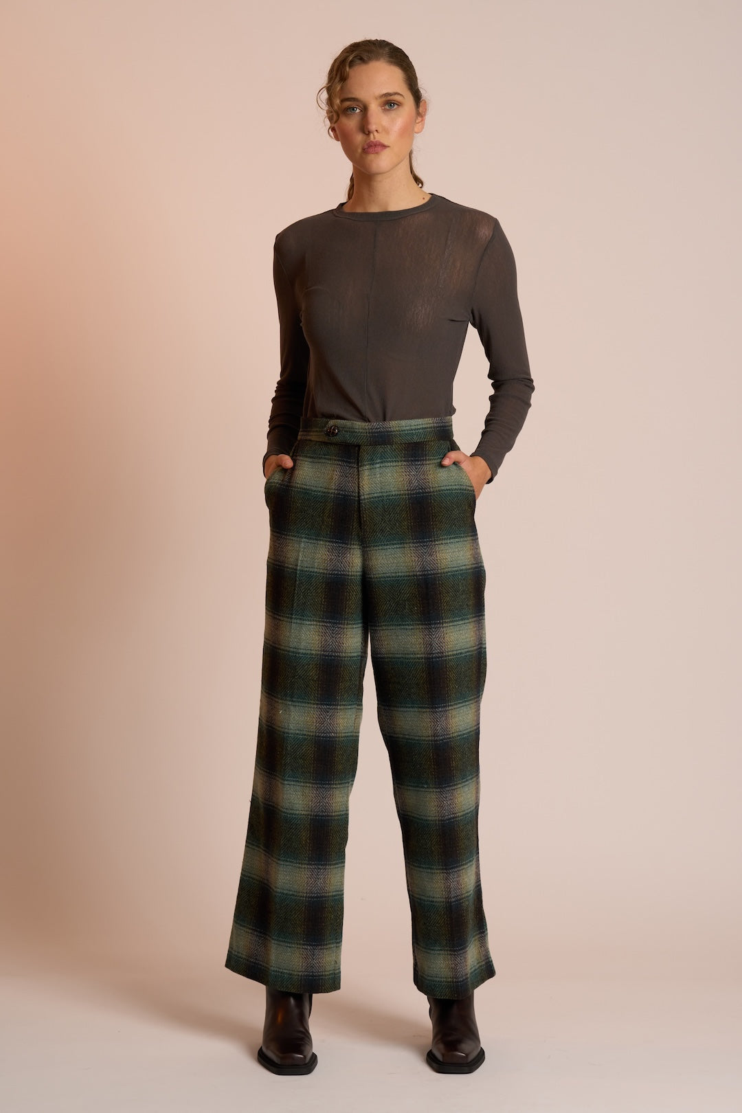 Neris Mesh Encore Top - Oil