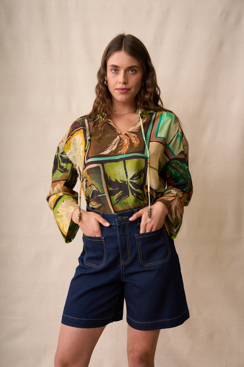 Neris Demi Short - Indigo