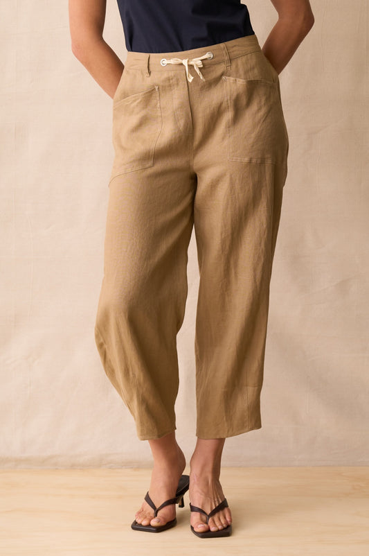 Neris Greer Pant - Biscotti/Ivory