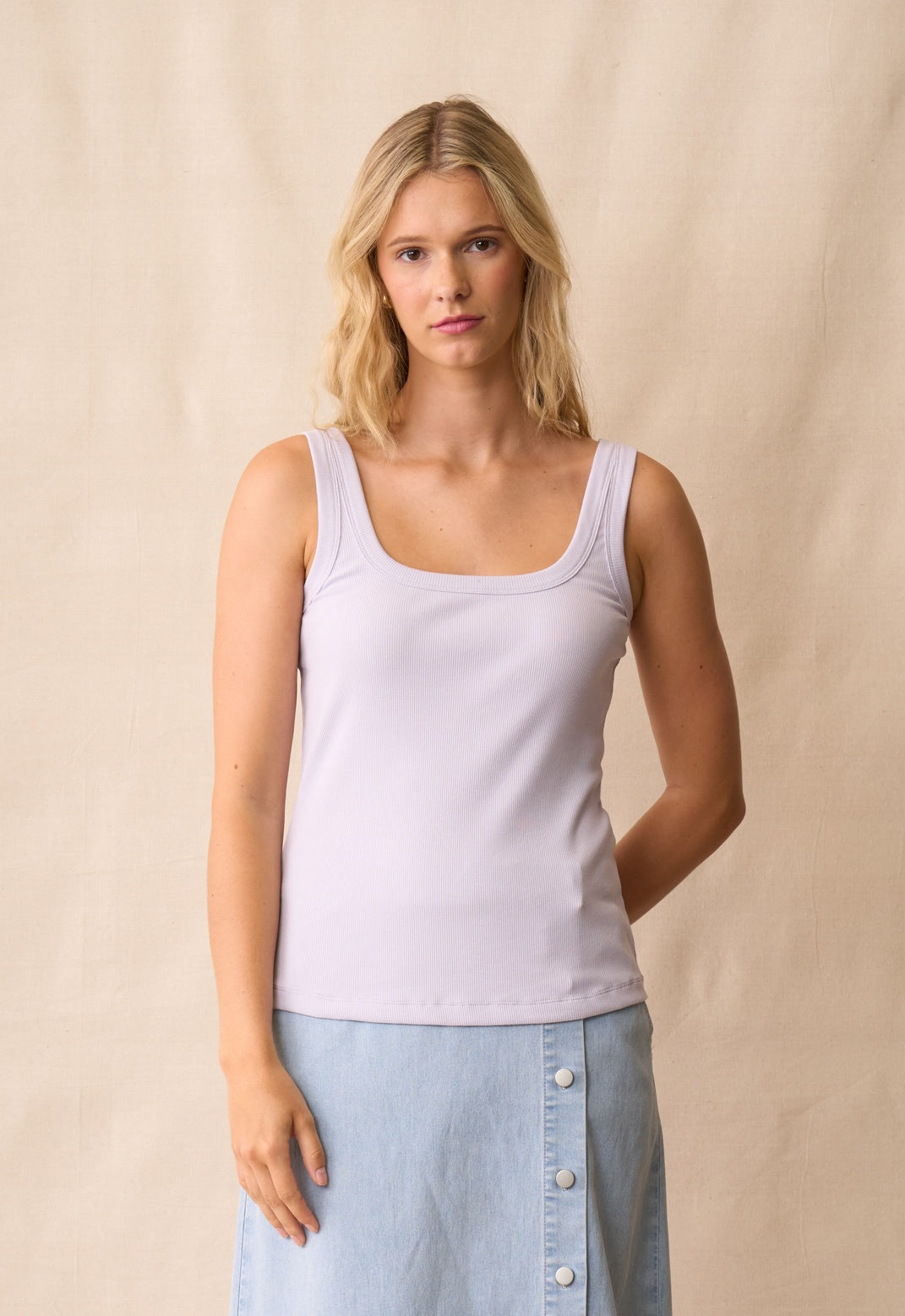Neris Noah Square Neck Tank - Iris