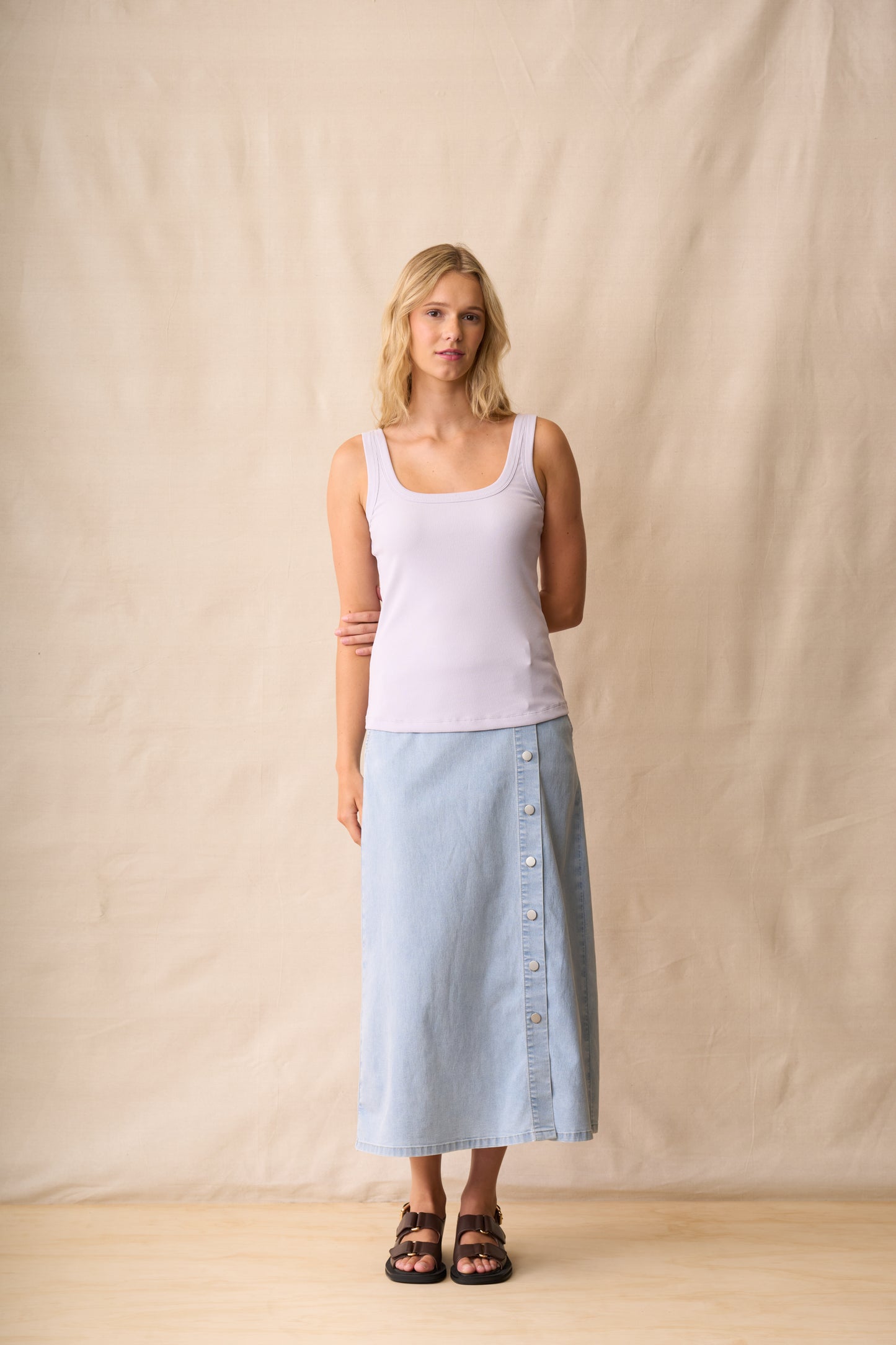 Neris Noah Square Neck Tank - Iris
