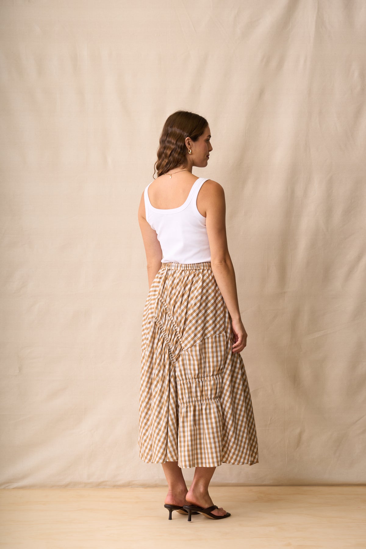 Neris In Stitches Skirt - Biscotti Check
