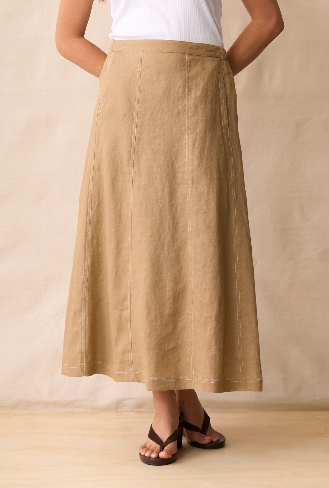 Neris Harper Skirt - Biscotti