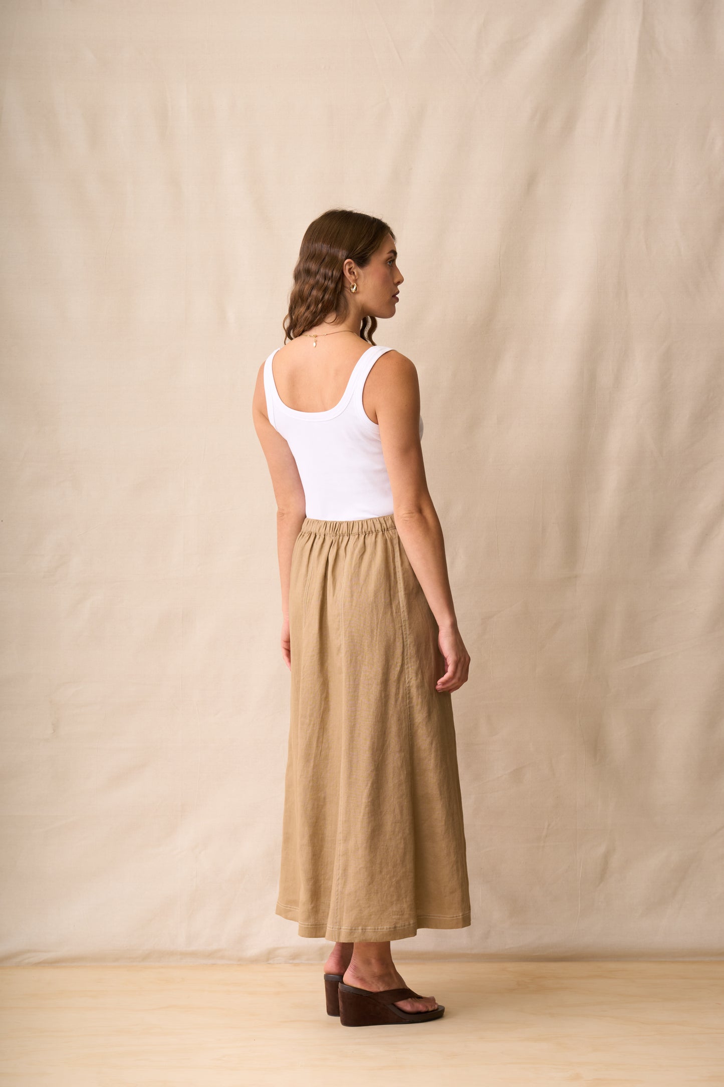 Neris Harper Skirt - Biscotti