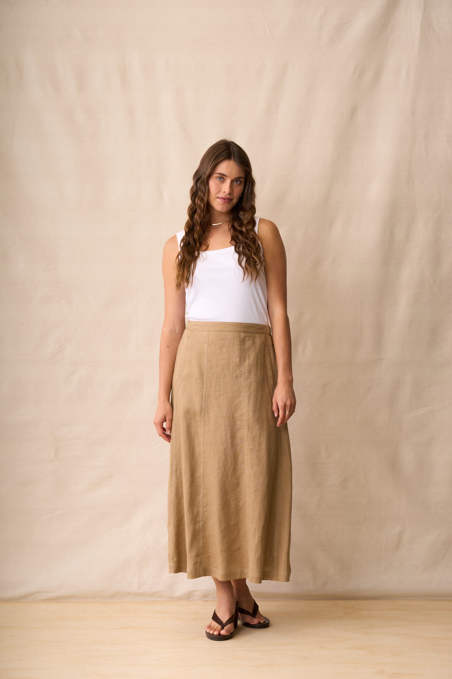 Neris Harper Skirt - Biscotti