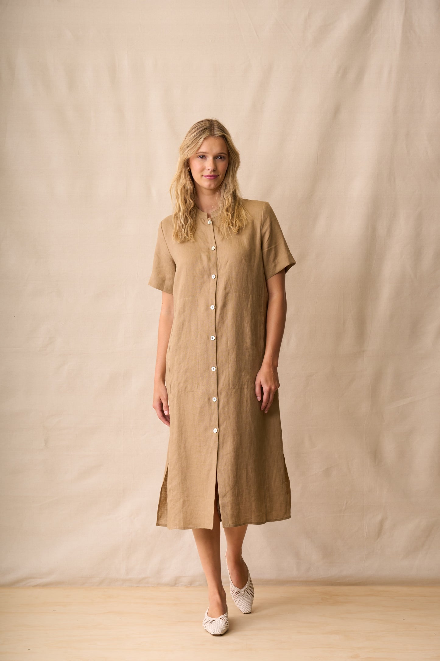 Neris Shiloh Dress - Biscotti