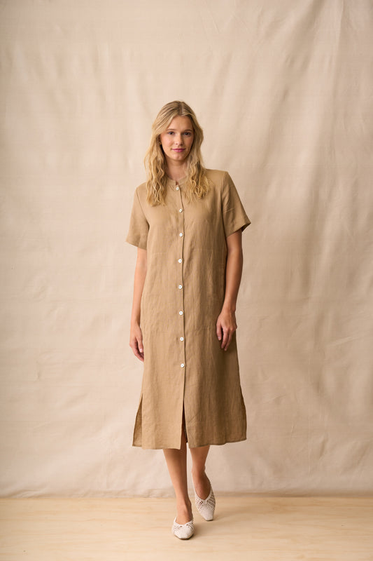 Neris Shiloh Dress - Biscotti