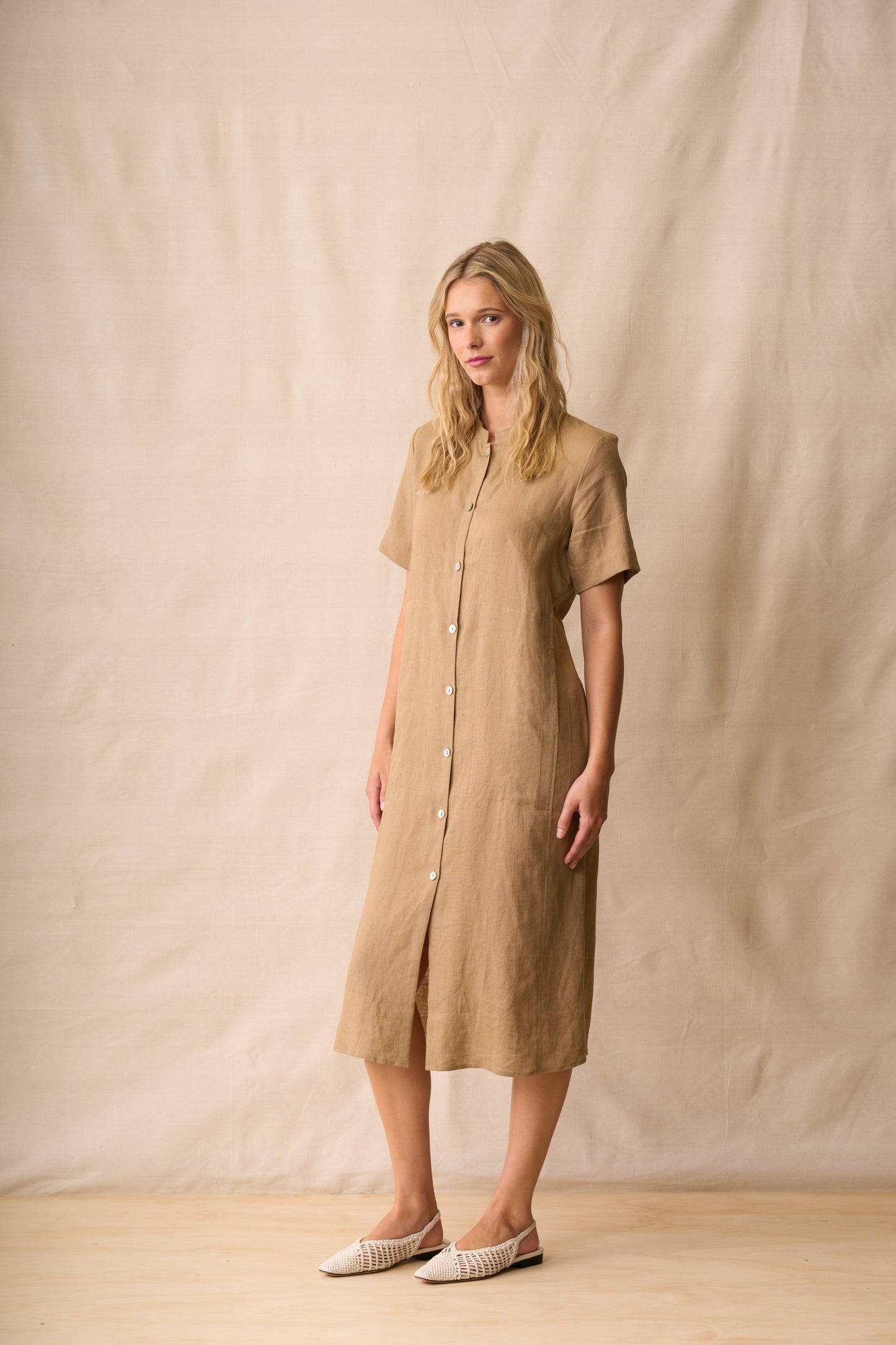 Neris Shiloh Dress - Biscotti