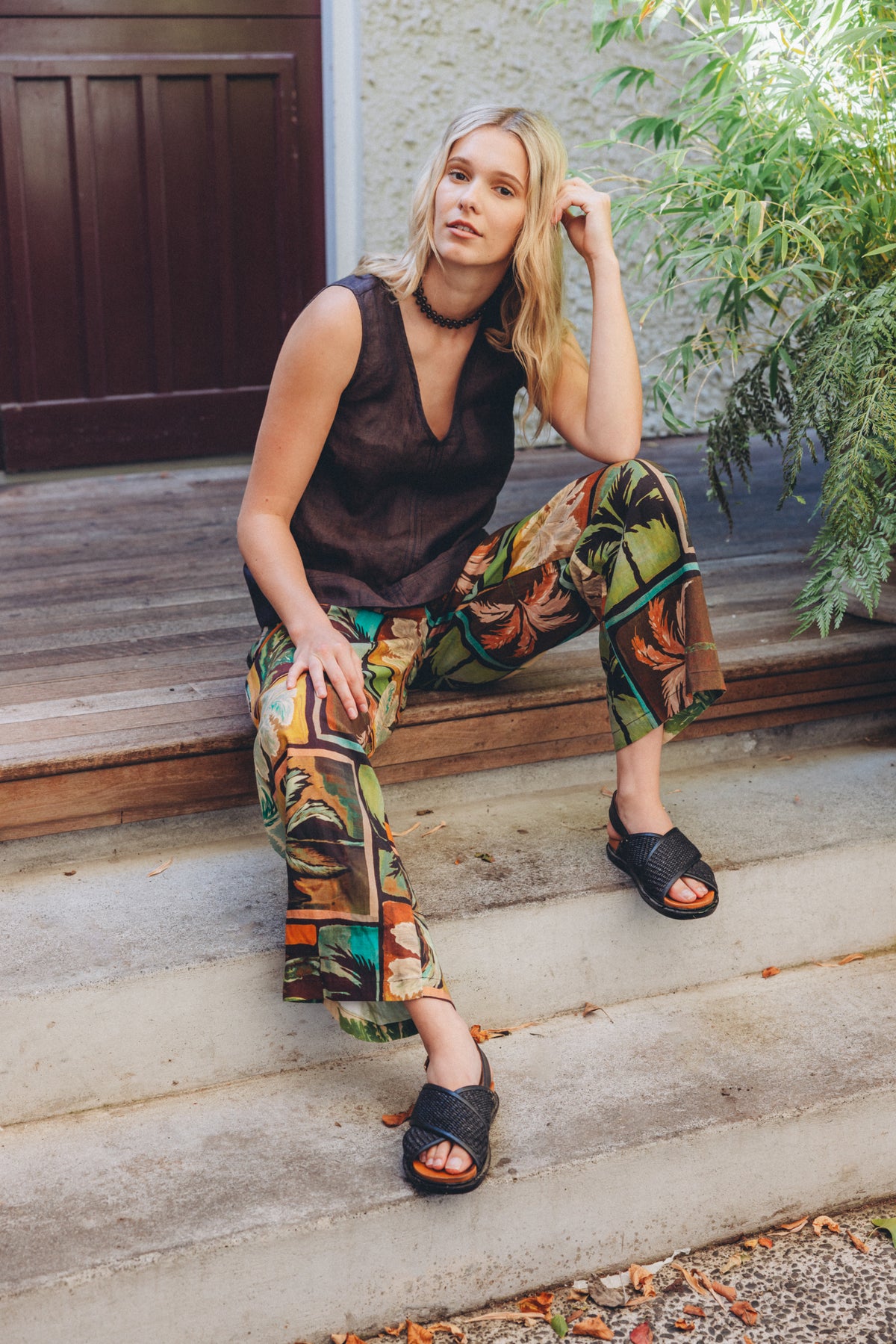 Neris Ramona Pant - Sunset Palms