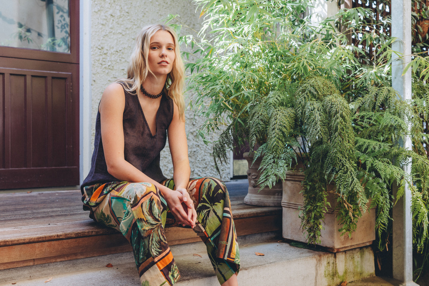 Neris Ramona Pant - Sunset Palms