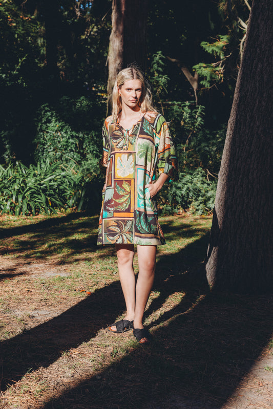 Neris Ramona Dress - Sunset Palms