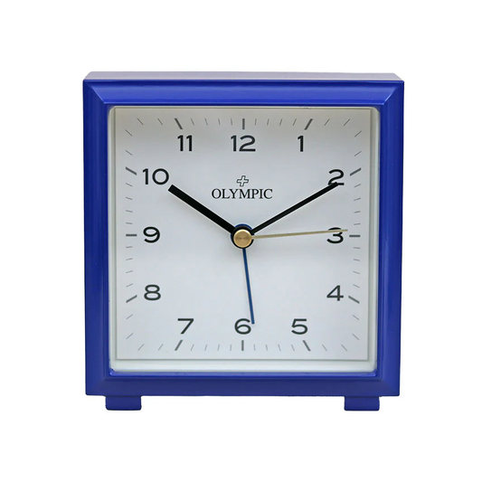 Olympic Square Metal Alarm Clock - Dark Blue