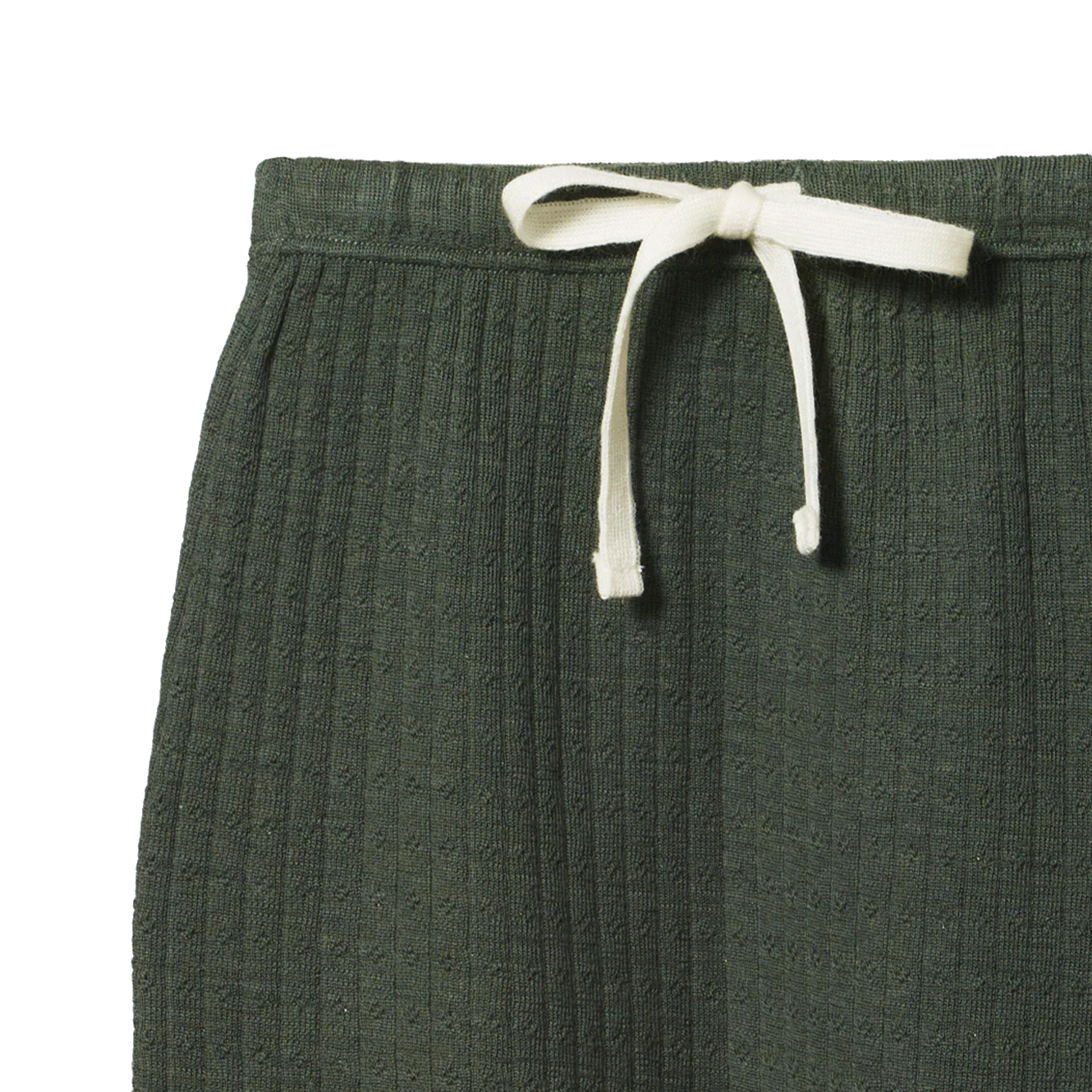 Nature Baby Merino Pointelle Drawstring Pants - Thyme