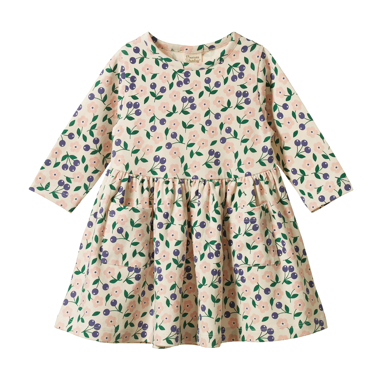 Nature Baby Long Sleeve Twirl Dress - Grande Briarwood Print