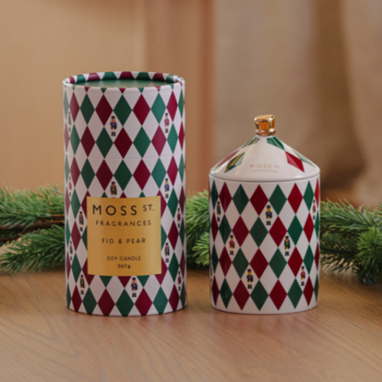 Moss St. Ceramic Large Candle 360g - Fig & Pear