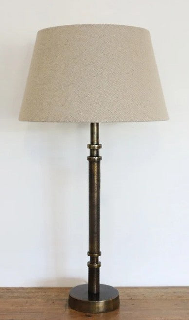 CC Interiors Candle Table Lamp Base in Brass Finish