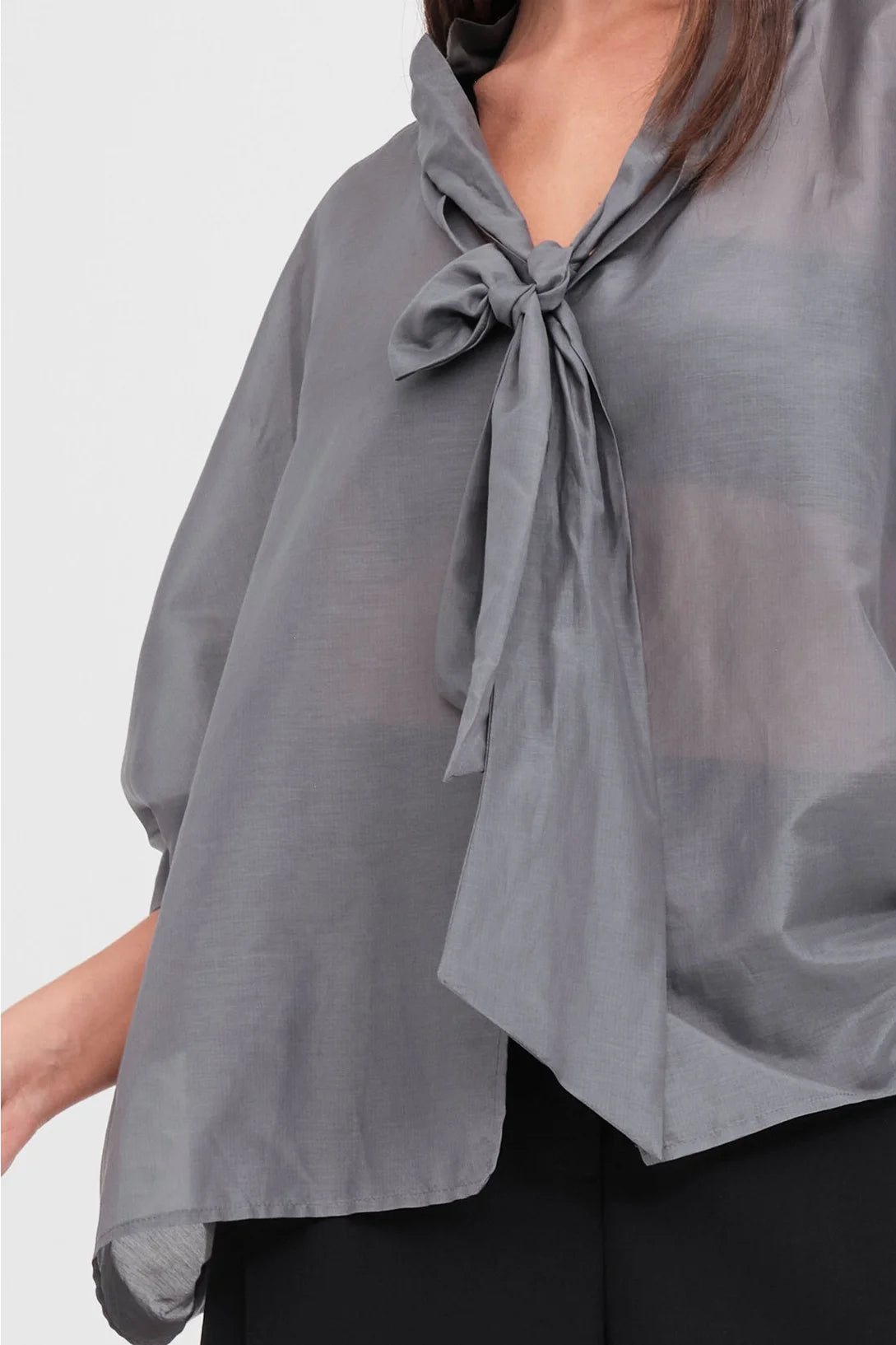 Taylor Sectaire Top - Asphalt