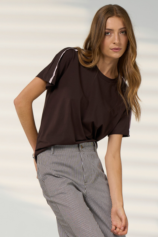 Madly Sweetly Duality Tee - Chocolate/Blush