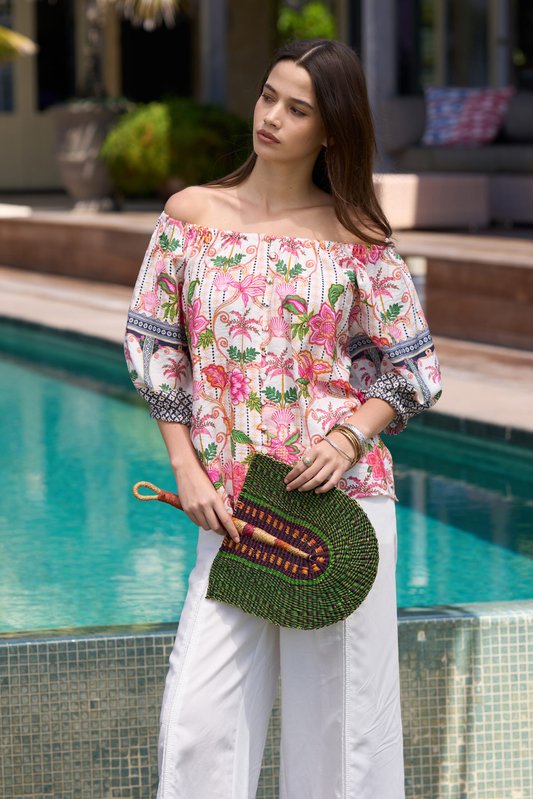 Loobie's Story Kandy Top - Silk White Multi