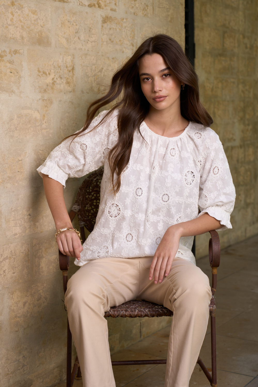 Loobie's Story Asmita Top - Silk White