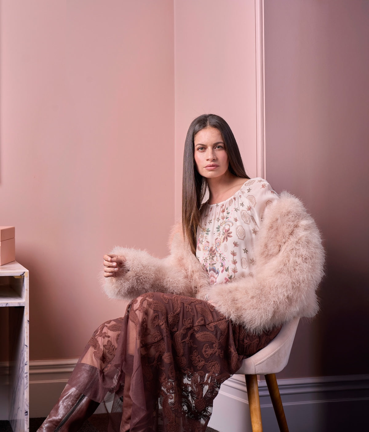 Loobie's Story Antoinette Top - Bone Multi