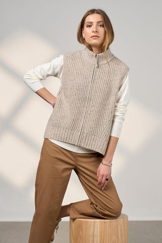 Madly Sweetly Campfire Vest - Pumice Fleck