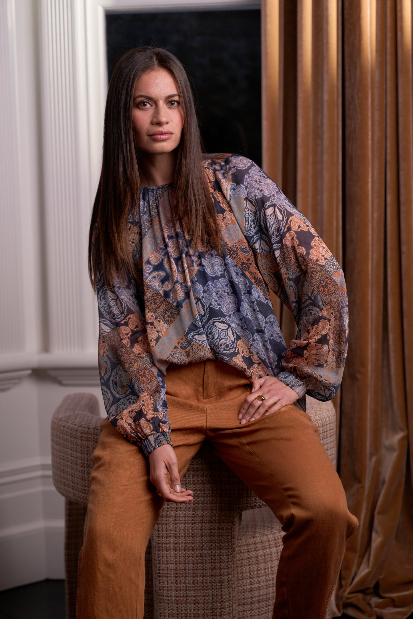 Loobie's Story Byzantium Top - Indigo Multi