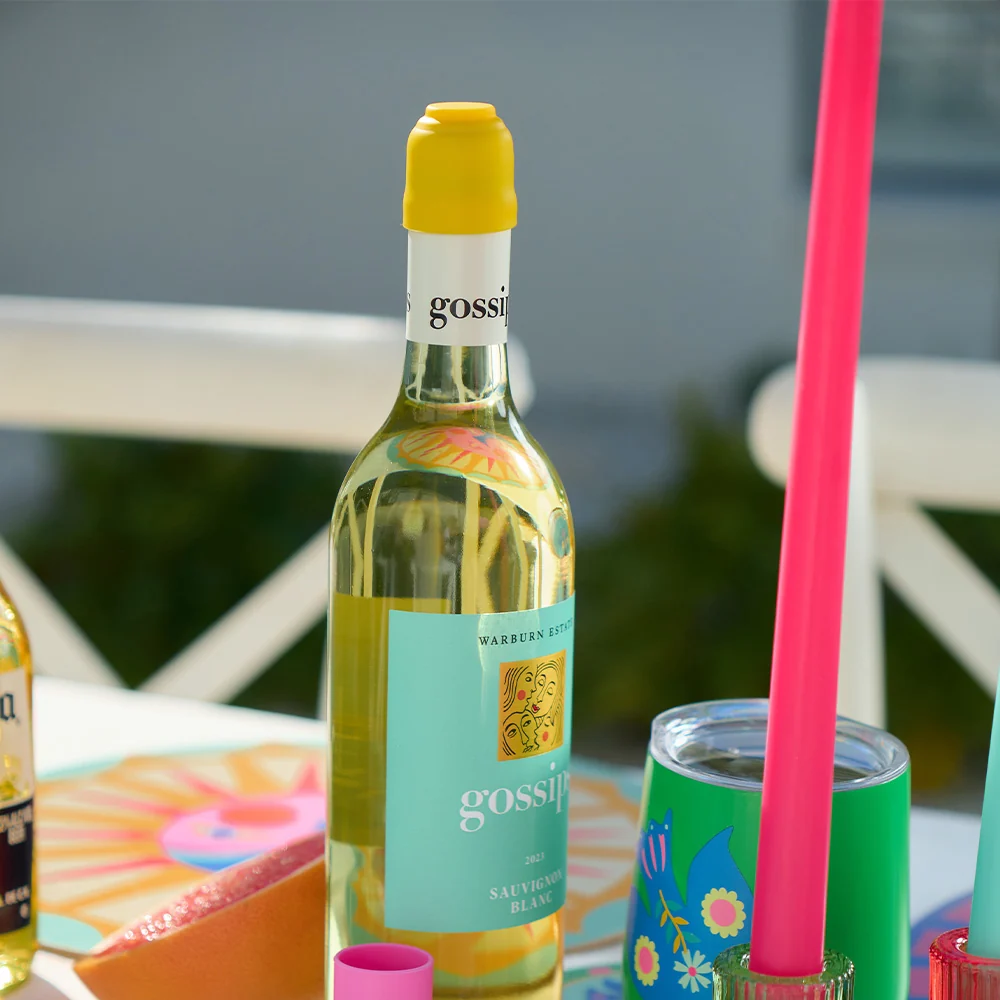 Annabel Trends Silicork Wine Stopper - Pink & Yellow
