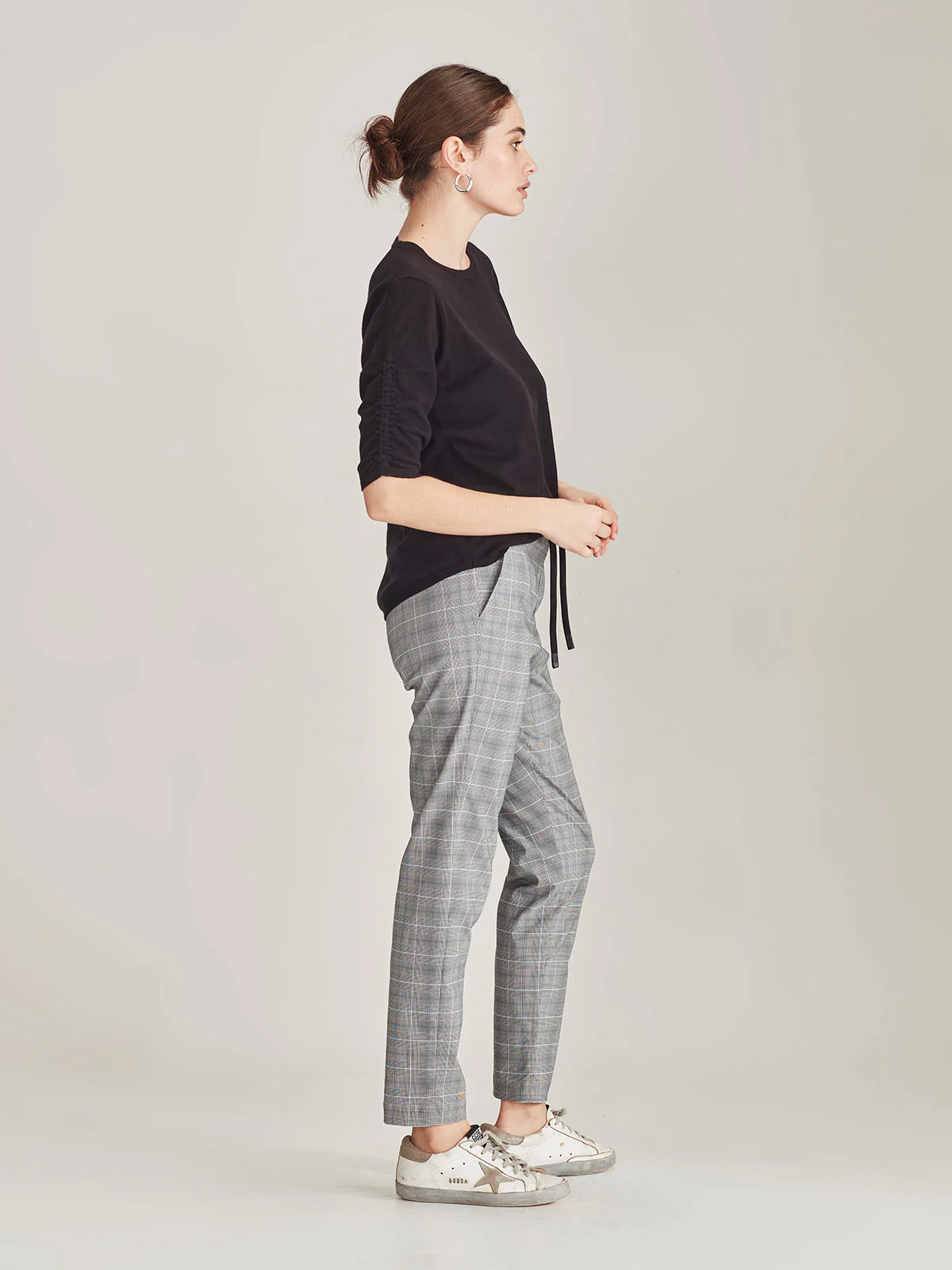 Sills Emily Check Jogger - Navy Check