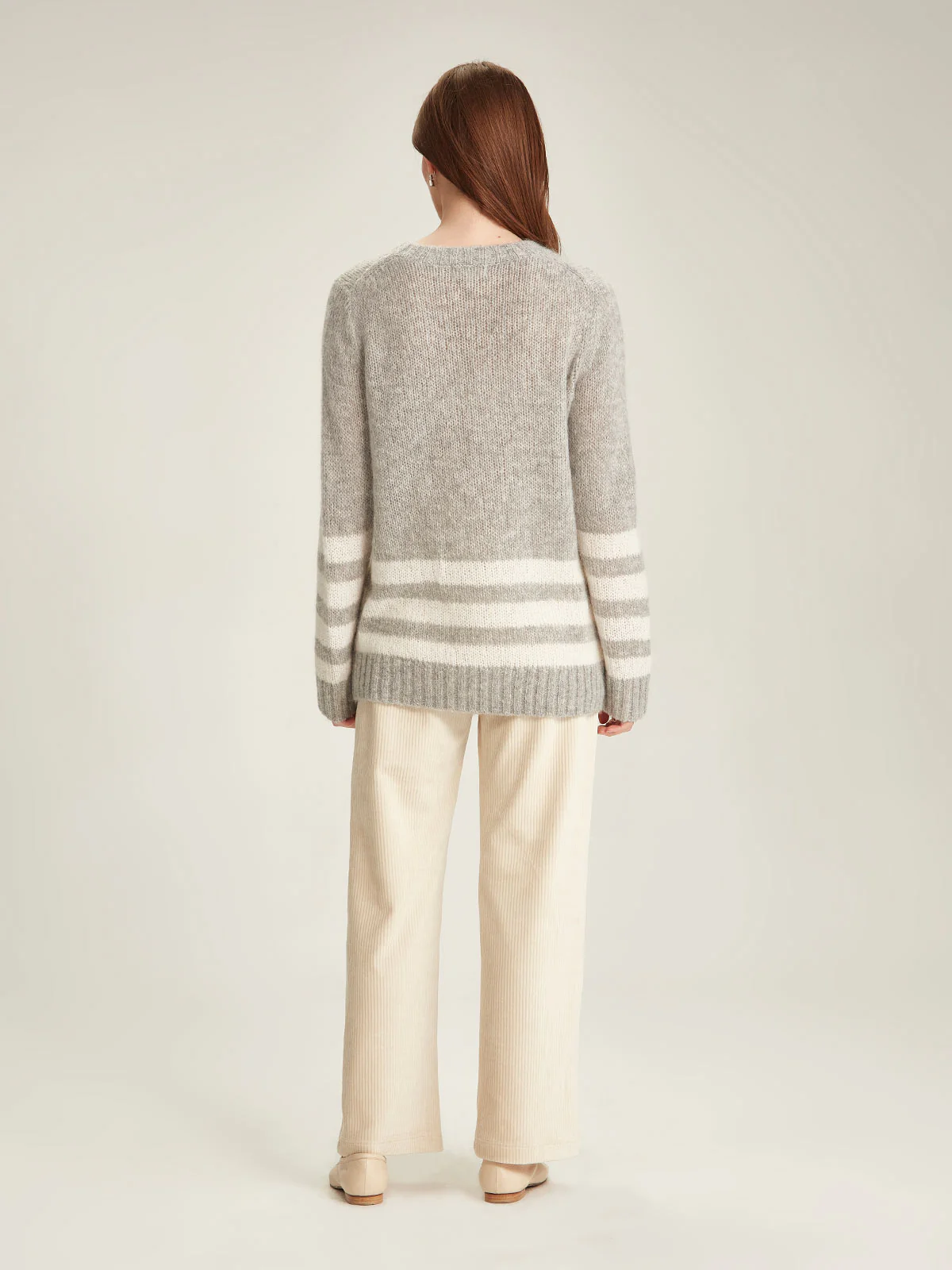 Sills Aspen Striped Sweater - Silver Birch/Polar