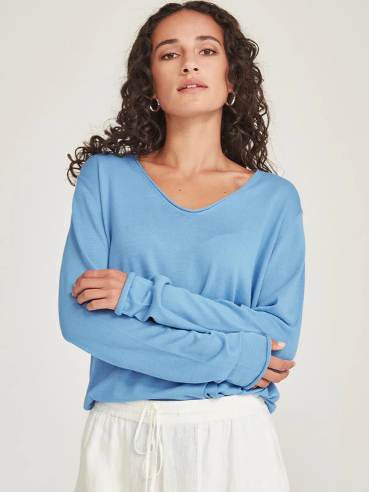 Sills Vinnie V Neck - Sky Blue
