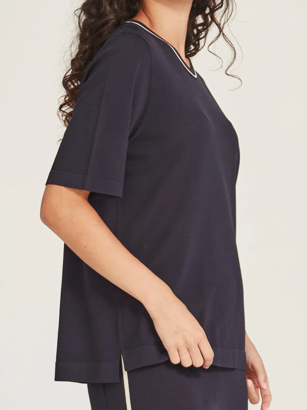 Sills Gemma Knit Tee - Navy
