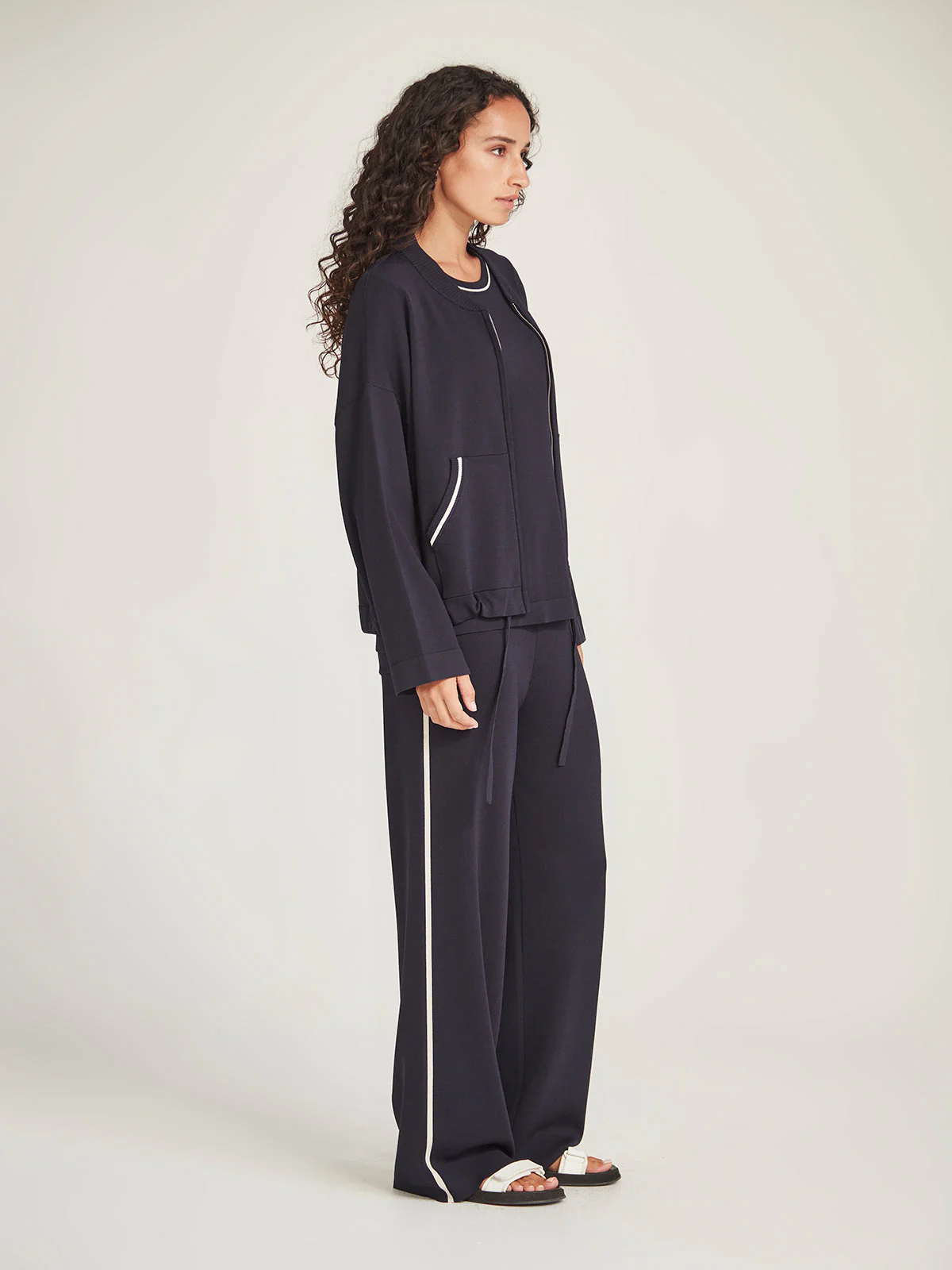 Sills Rumer Knit Bomber - Navy