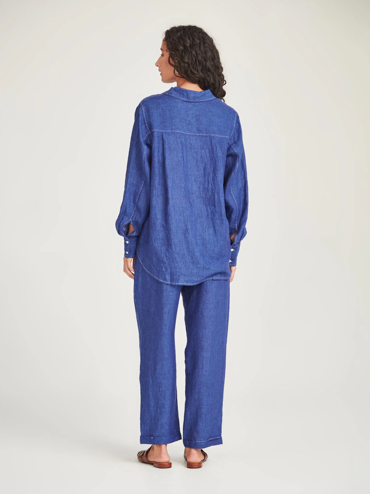Sills Princeton Linen Shirt - Iris