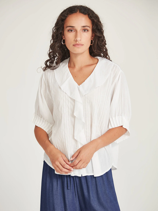 Sills Elodie Ruffle Blouse - White