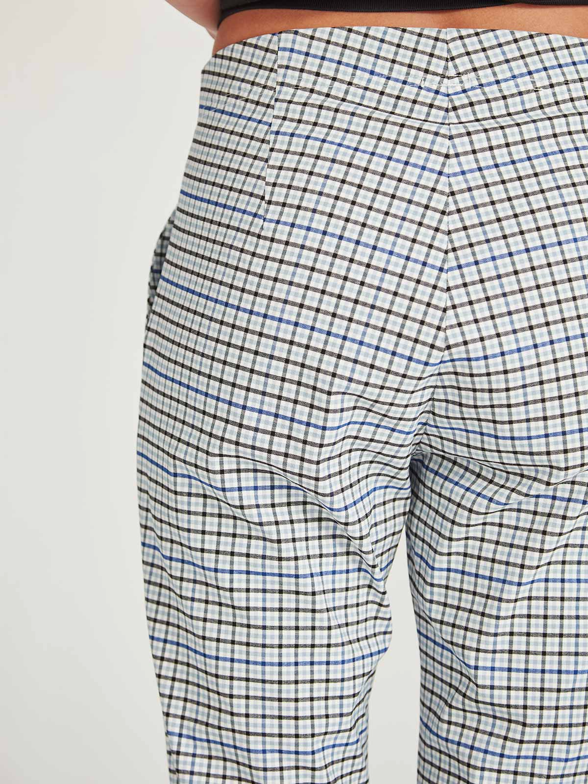 Sills Nautilus Check Emily Pant - Blue Check