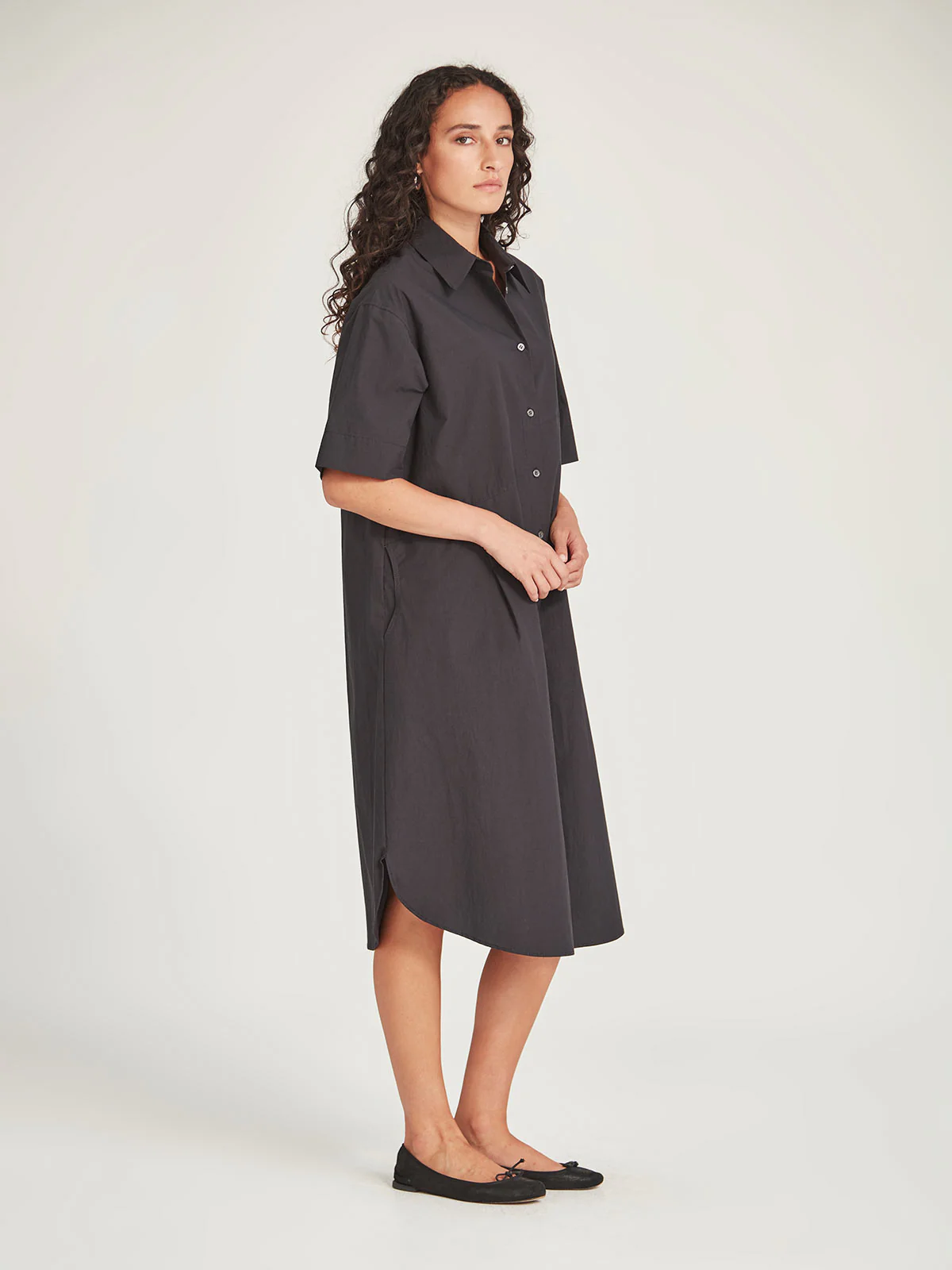 Sills Stefan Shirt Dress - Black