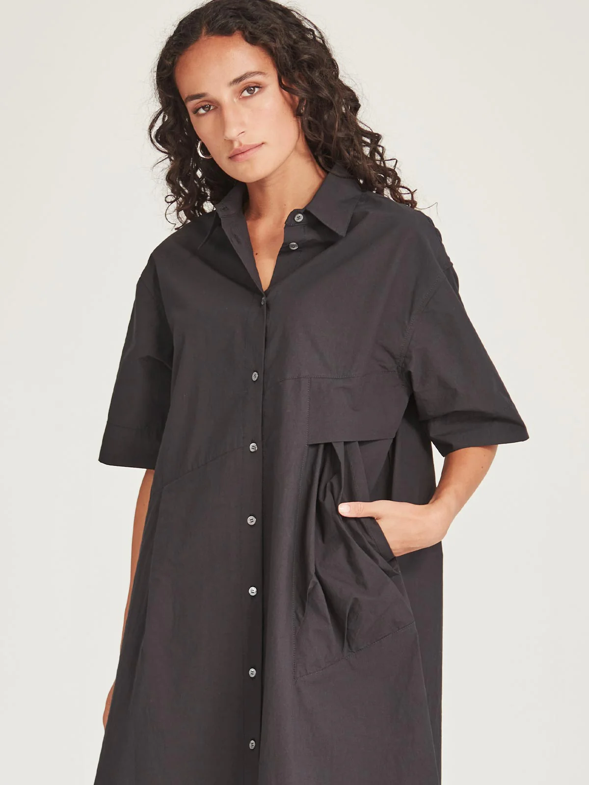 Sills Stefan Shirt Dress - Black